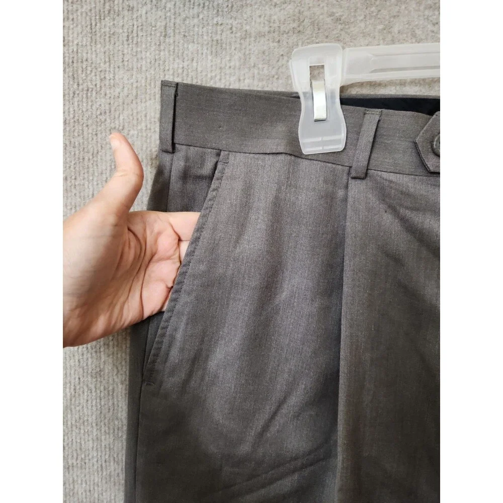 Alfani Dress Pants Mens 38(35)x32 Tan Pleated Cuffed Career Office Business NEW